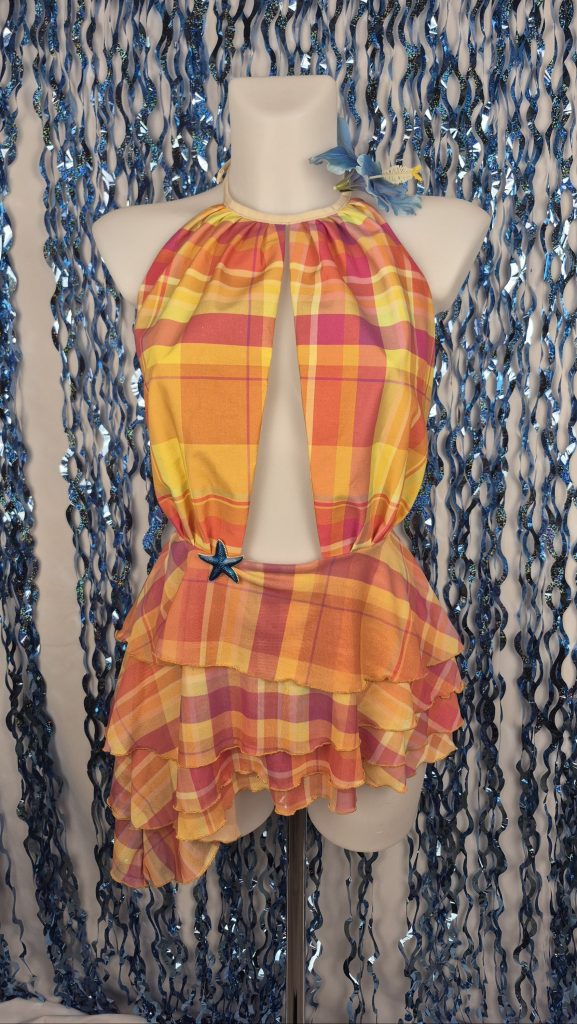 Mini robe madras a volants